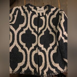 Black and White Mantan Woven Lined Jacket